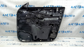 Cartelă de ornamente uși față stânga Mazda CX-30 20- negru, inserție albastru închis, pânză neagră, cotieră din piele albastru închis, zgârieturi