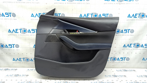 Garnitură portiere față dreapta Mazda CX-30 20- negru, inserție albastru închis, pânză neagră, cotieră piele albastru închis, zgârieturi