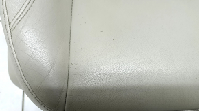 Пассажирское сидение Ford C-max MK2 13-14 с airbag, механич, подогрев, кожа бежевая, примято, царапины, побелел пластик