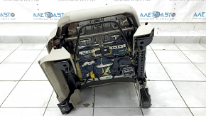 Пассажирское сидение Ford C-max MK2 13-14 с airbag, механич, подогрев, кожа бежевая, примято, царапины, побелел пластик