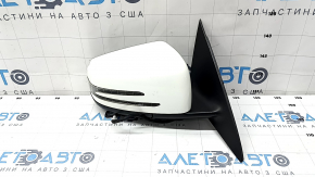 Зеркало боковое правое в сборе Mercedes CLA 14-19 BSM, поворотник, 8+6 пинов, белое
