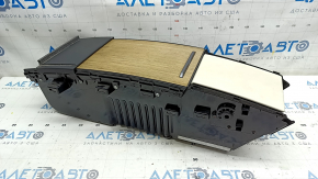 Бокс центральной консоли Tesla Model S 16-20 черный, бежевая кожа, под светлое дерево