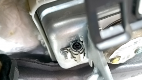 Торпедо передняя панель с AIRBAG Alfa Romeo Giulia 17-19 кожа черная, ржавый пиропатрон
