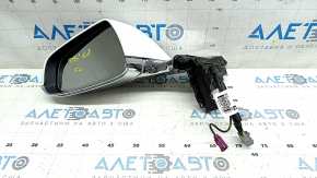 Зеркало боковое левое в сборе Tesla Model S 12-20 13+1 пинов, автозатемнение, подогрев, белое+хром