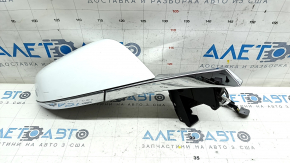 Зеркало боковое правое в сборе Tesla Model S 12-20 13+2 пинов, автозатемнение, подогрев, белое+хром