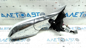 Зеркало боковое правое в сборе Tesla Model S 12-20 13+2 пинов, автозатемнение, подогрев, белое+хром