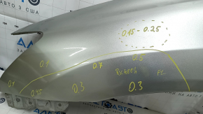 Крыло переднее левое Lexus RX300 RX330 RX350 RX400h 04-09 США серебро 1C0, шпакля, крашена 0.2-0.7мм