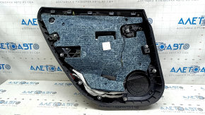Garnitură ușă spate dreapta Tesla Model S 16-20 rest piele neagră, cu inserție bej, iluminată din spate, striată