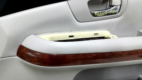 Garnitură uși față dreapta Lexus RX300 RX330 RX350 RX400h 04-09 gri, negru, cotieră din piele gri, inserție din lemn, zgârieturi, curățare chimică, denivelări