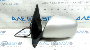 Зеркало боковое левое в сборе Lexus RX330 RX350 RX400h 04-09 11 пинов, подогрев, серебро, царапины