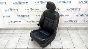 Водительское сидение Nissan Murano z52 18-24 без airbag, электро, кожа черная, перфорация, белая строчка, повреждение водой рабочее, трещины, под чистку
