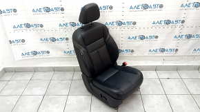 Пассажирское сидение Nissan Murano z52 18-24 без airbag, электро, кожа черная, перфорация, белая строчка, повреждение водой рабочее, под чистку