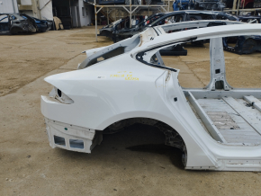 Sfert aripa spate dreapta Tesla Model S 12-20 pe caroserie, panou din aluminiu, alb