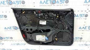Cartela ornamente usi fata dreapta Audi A4 B9 17-19 negru, cotiera piele neagra, insertie piele neagra, Bang and Olufsen, dent, rupere