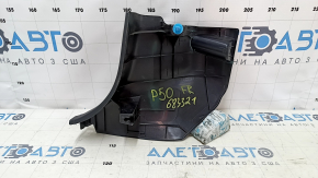 Decorație stâlp dreapta jos față Toyota Prius 50 16-22 negru, zgârieturi, plastic albit