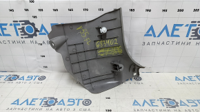 Накладка передней стойки нижняя левая Toyota Camry v55 15-17 usa серая, царапины, побелел пластик