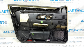 Обшивка двери карточка передняя правая VW CC 08-16 черная с бежевой вставкой кожа, подлокотник кожа бежевая, молдинг серый, царапины на ручке, задиры