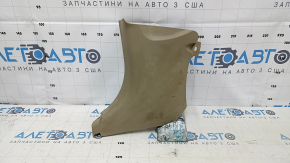Decorație stâlp stânga jos față Toyota Highlander 08-13 bej, uzată, zgârieturi, elementele de fixare au devenit albe, se pot curăța uscat