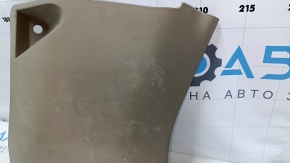 Decorație de jos a stâlpului din dreapta față Toyota Highlander 08-13 bej, zgârieturi, uzată, se poate curăța uscat