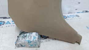 Decorație de jos a stâlpului din dreapta față Toyota Highlander 08-13 bej, zgârieturi, uzată, se poate curăța uscat