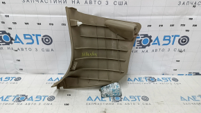 Decorație de jos a stâlpului din dreapta față Toyota Highlander 08-13 bej, zgârieturi, uzată, se poate curăța uscat