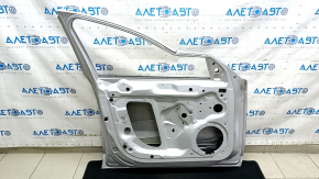 Дверь голая передняя левая Audi A4 B8 09-16 серебро LX7W, погнута рама двери