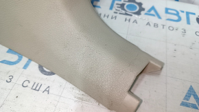 Decorație stâlp dreapta jos față VW Passat b7 12-15 bej SUA, zgârieturi, abraziune