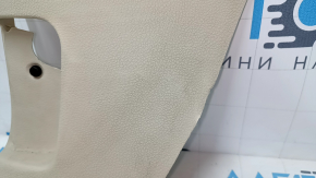 Decorație stâlp stânga jos față VW Passat b8 16-19 bej SUA, zgâriat, uzat, de curățat