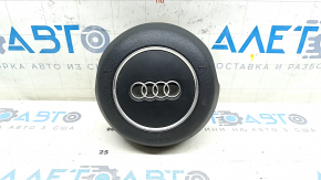 Подушка безопасности airbag в руль водительская Audi A4 B8 13-16 рест, под 3 спицы, черная, царапины