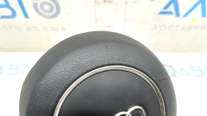 Подушка безопасности airbag в руль водительская Audi A4 B8 13-16 рест, под 3 спицы, черная, царапины