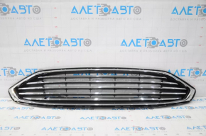Решетка радиатора grill в сборе с обрамлением Ford Fusion mk5 17-18 хром