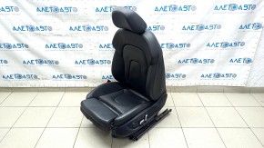 Водительское сидение Audi A4 B8 13-16 с airbag, электрическое, подогрев, кожа черная, потерта кожа