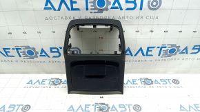 Накладка центральной консоли задняя Audi A4 B8 13-16 рест, черная, царапины, трещина