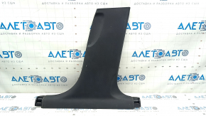 Decorație stâlp central dreapta jos Audi A4 B8 08-16 sedan, negru, zgârieturi