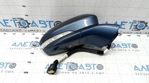 Зеркало боковое правое в сборе Ford Fusion mk5 19-19 12 пинов, поворотник, подогрев, подсветка, BSM, синее, тычка