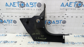 Накладка передней стойки нижняя левая Ford Mustang mk6 15-23 черная, затерта, царапины