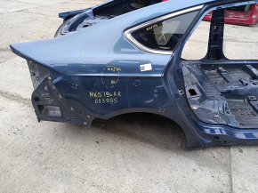 Четверть крыло задняя правая Ford Fusion mk5 13-20 на кузове, синяя, не заводское отверстие, вмятинка, тычки