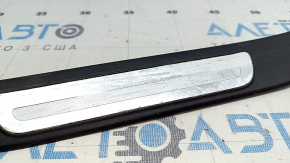 Elemente exterioare prag stânga spate Audi A4 B8 08-16 sedan, negru, cu ornamente cromate, uzate