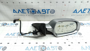 Зеркало боковое правое в сборе Audi A4 B8 08-16 12 пинов, память, поворотник, автозатемнение, серебро