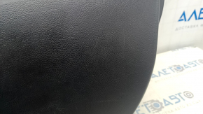 Garnitură portiere față dreapta Ford Fusion mk5 17-20 neagră cu inserție din lemn de lemn, cotieră din piele, turnare gri, zgârieturi, fragment lipsă, curățabil uscat