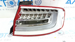 Фонарь внешний крыло правый Audi A4 B8 13-16 рест седан LED, разбито стекло, сломана накладка