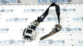Centura șofer Ford Fusion mk5 17-20 neagră cu întinzător, subțire, curățată uscată, plastic crăpat pe element de fixare