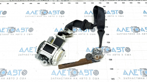 Centura de siguranță pasager Ford Fusion mk5 17-20 neagră, cu întinzător, subțire, curățabilă uscată, plastic crăpat pe dispozitiv de fixare