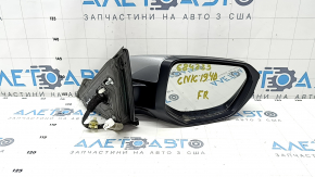 Зеркало боковое правое в сборе Honda Civic X FC 16-21 3 пина, серебро
