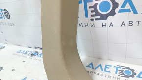 Накладка передней стойки нижняя правая Ford Fusion mk5 13-16 бежевая, побелел пластик
