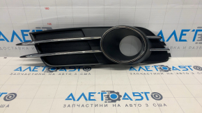 Решетка переднего бампера левая Audi A6 C7 16-18 рест под радар