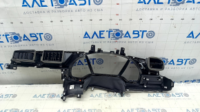 Накладка передней панели левая Honda Civic X FC 16-21 черная, хром, глянец, с дефлекторами