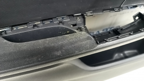 Обшивка двери карточка передняя левая Honda Civic X FC 16-21 4d ткань черная с черной вставкой, царапины, под химчистку
