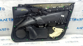 Обшивка двери карточка передняя левая Honda Civic X FC 16-21 4d ткань черная с черной вставкой, царапины, под химчистку