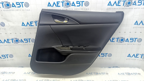 Обшивка двери карточка задняя правая Honda Civic X FC 16-21 4d ткань черная с черной вставкой, царапины
